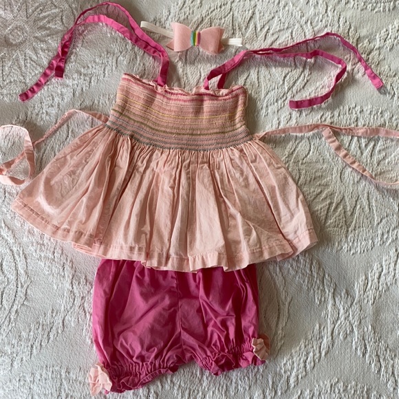 Well Dressed Wolf. Rainbow Alice tunic set. 12 mo